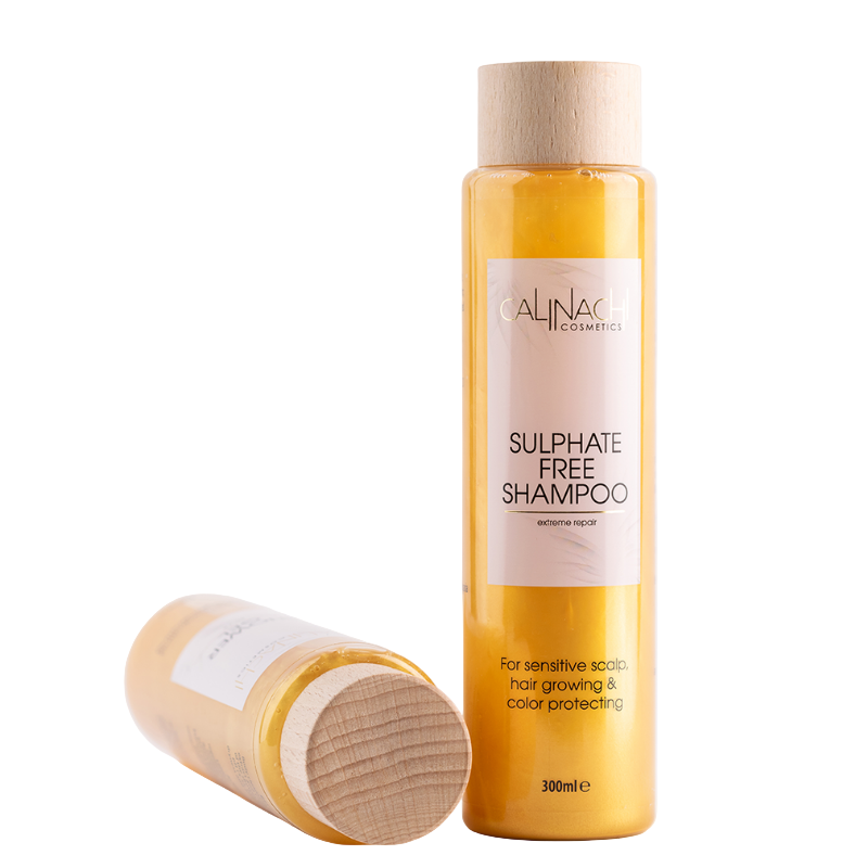 Shampoing pour cuir chevelu et cheveux aux protéines et à la caféine, sans sulfate, 300 ml.