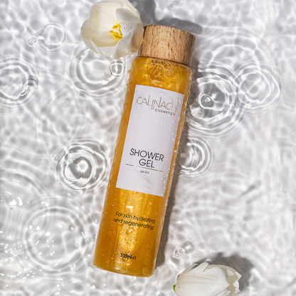 Gel douche, extrait de lotus et de centella, pH 5,5, 300 ml.